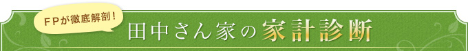 田中さん家の家計診断